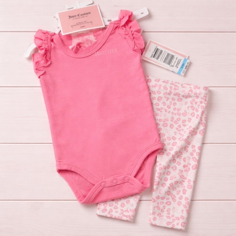 Nwt  Juicy Couture Set 4 piece Girls 6/9 M Baby New